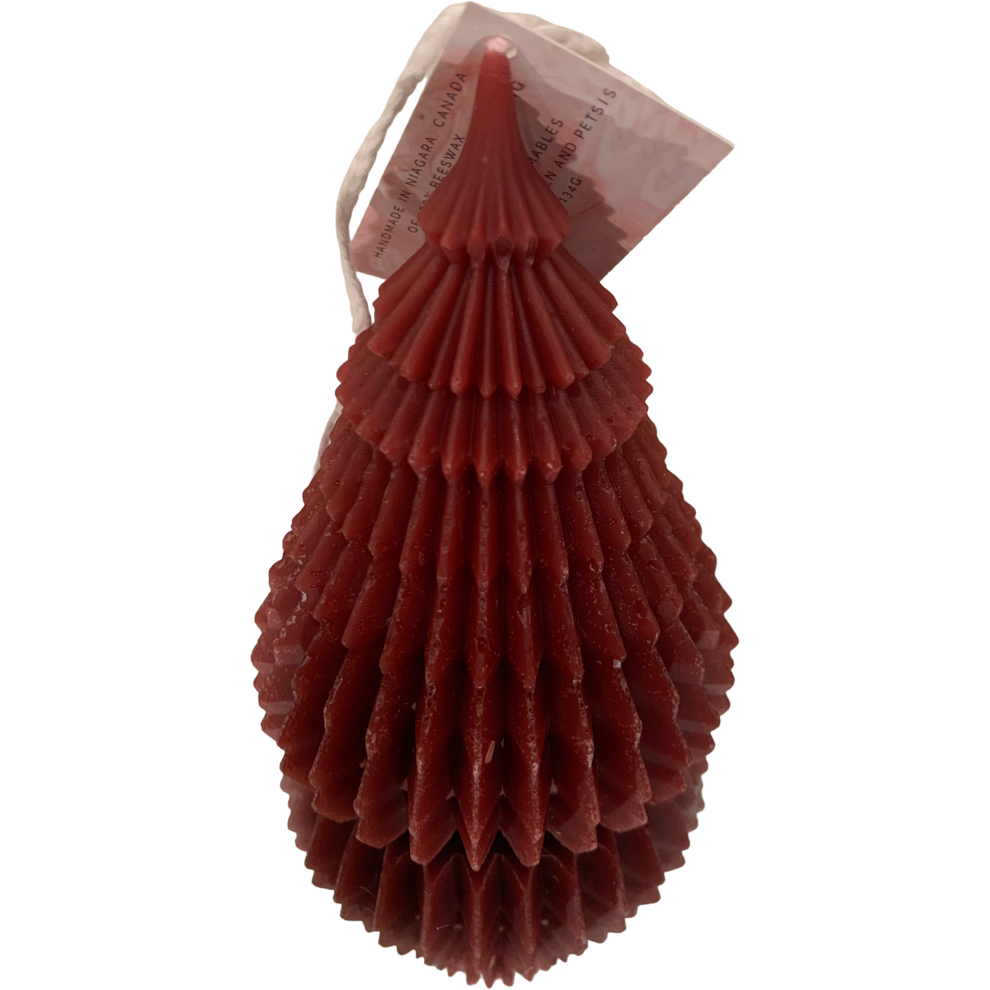 Small Origami Christmas Tree Beeswax Candle